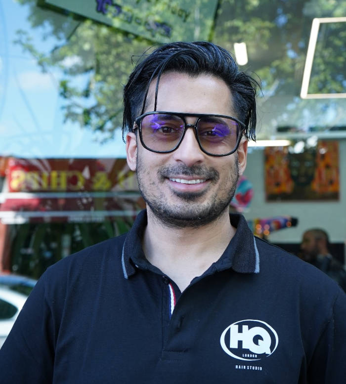 Anish, manager and senior stylist at HQ London
