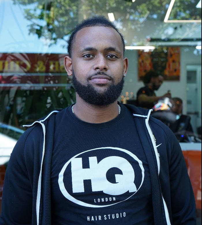 Jaytee, junior barber at HQ London